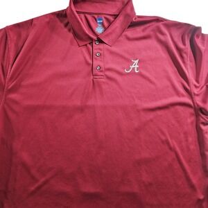 Alabama Crimson Tide Polo Shirt Mens 3XL Red Short Sleeve NCAA Football College